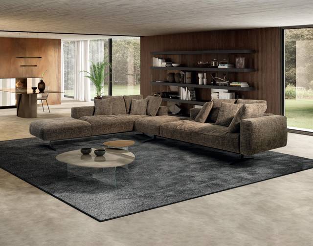 modern brown corner sofa | Air Soft Sofa | LAGO