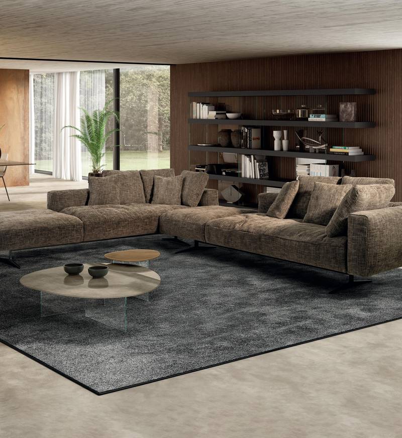 modern brown corner sofa | Air Soft Sofa | LAGO