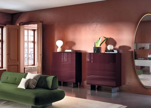 red glass sideboard | Materia Sideboard | LAGO