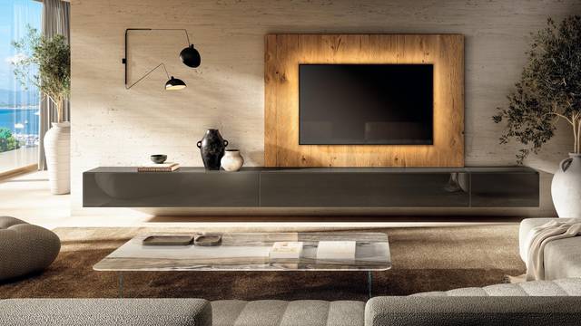 parete attrezzata con boiserie in legno | Parete Attrezzata 36e8 | LAGO parete attrezzata con boiserie in legno | Parete Attrezzata 36e8 | LAGO