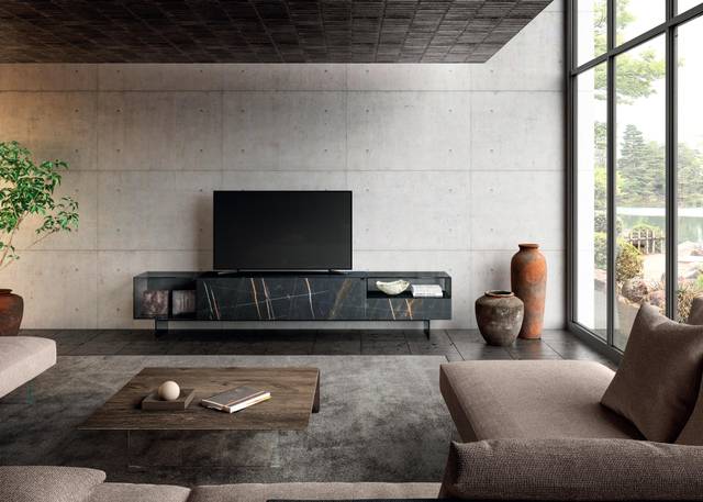 mobile tv moderno di design in vetro | Mobile TV 36e8 Glass | LAGO