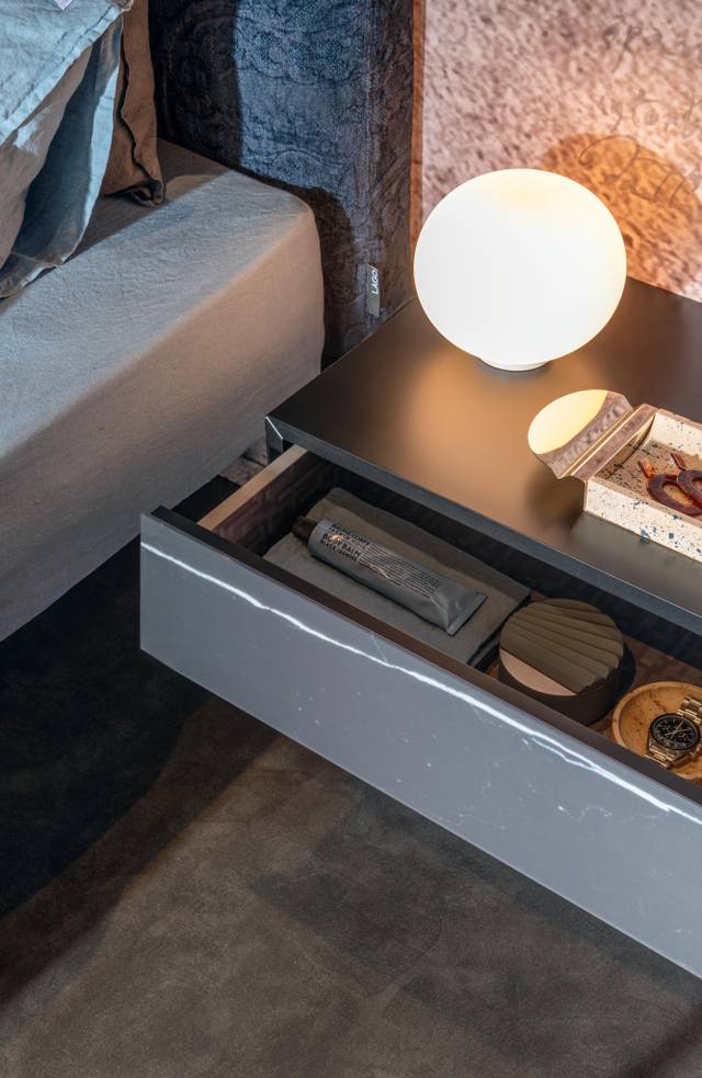 elegant nero bedside table drawer | 36e8 Bedside Table | LAGO