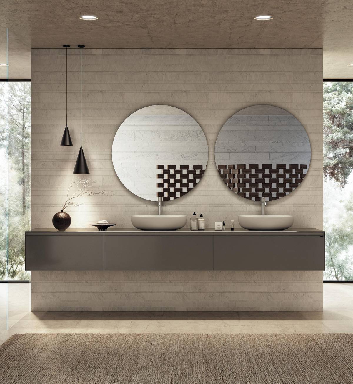 mobile bagno con due lavabi | Lavabo Elyssa | LAGO mobile bagno con due lavabi | Lavabo Elyssa | LAGO