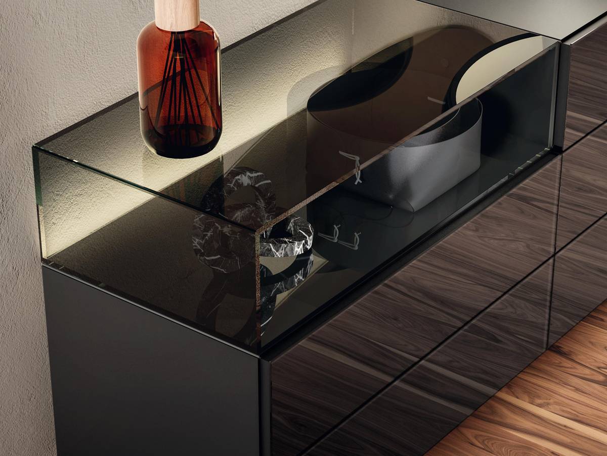 Elegant Glass Chest of Drawer: 368 Glass Dresser | LAGO Design Elegant Glass Chest of Drawer: 368 Glass Dresser | LAGO Design