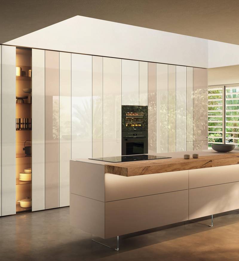 cocina con isla y encimera de madera | Cocina 36e8 Cut | LAGO cocina con isla y encimera de madera | Cocina 36e8 Cut | LAGO