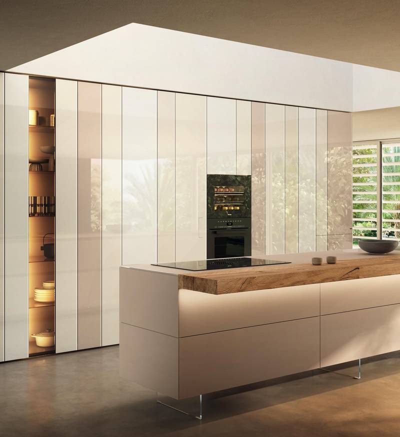 cuisine avec îlot et plan snack en bois | Cuisine 36e8 Cut | LAGO cuisine avec îlot et plan snack en bois | Cuisine 36e8 Cut | LAGO