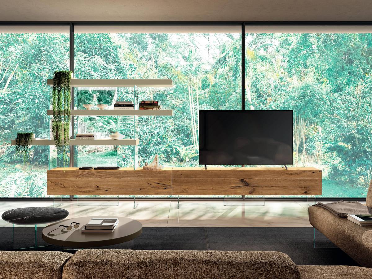 parete freestanding con mensole bianche | Parete Attrezzata Air | LAGO parete freestanding con mensole bianche | Parete Attrezzata Air | LAGO