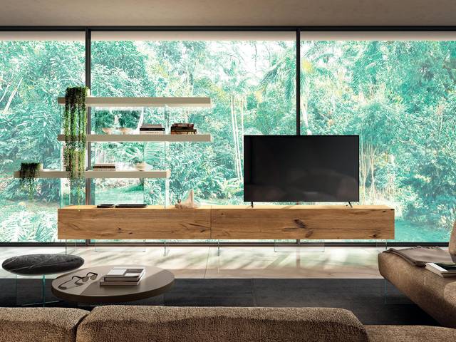parete freestanding con mensole bianche | Parete Attrezzata Air | LAGO parete freestanding con mensole bianche | Parete Attrezzata Air | LAGO