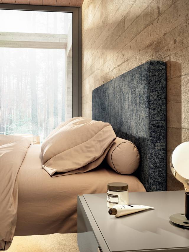 detail of suspended bed headboard | Fluttua Bed | LAGO