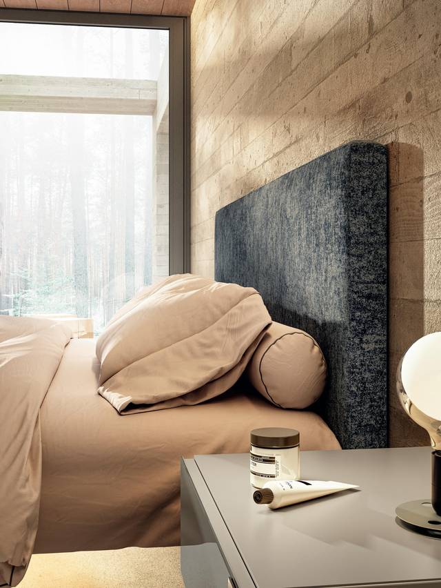 detail of suspended bed headboard | Fluttua Bed | LAGO detail of suspended bed headboard | Fluttua Bed | LAGO