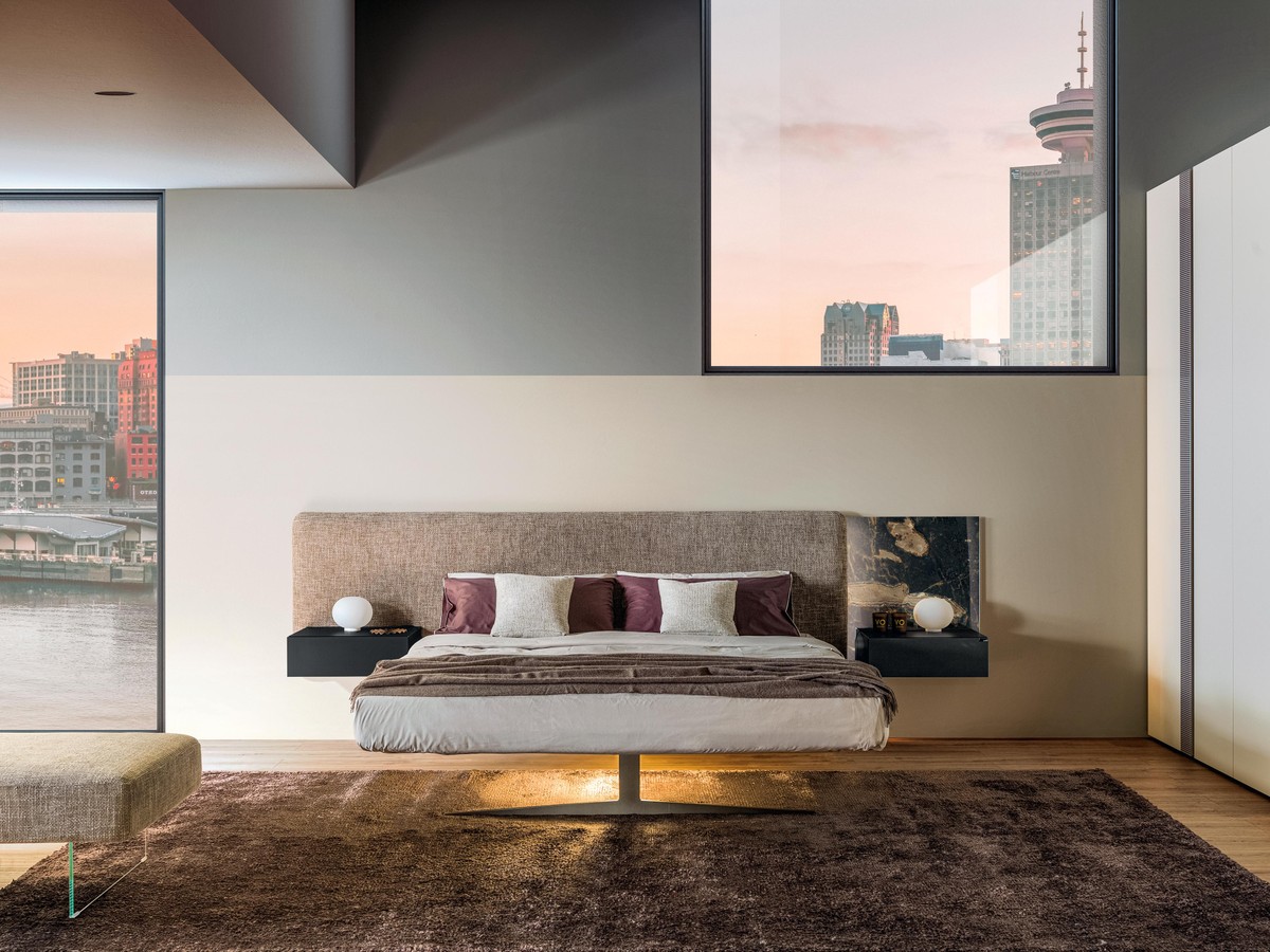 letto con sostegni in acciaio | Letto Steel Free | LAGO