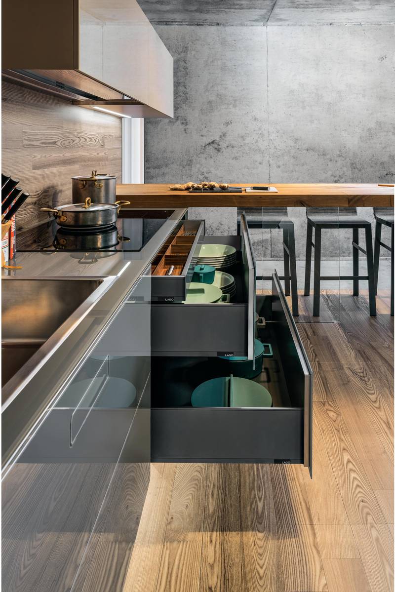 modular kitchen drawers | 36e8 Kitchen | LAGO