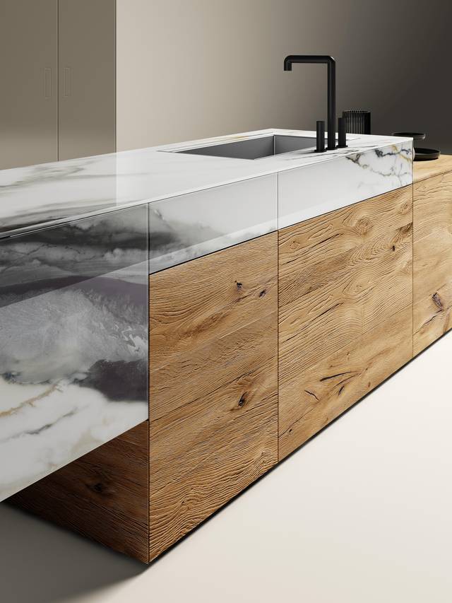 piano cucina in legno e marmo | Cucina 36e8 | LAGO piano cucina in legno e marmo | Cucina 36e8 | LAGO