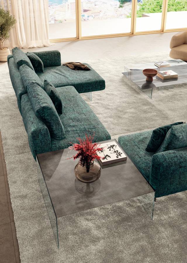composición sofá tela verde | Sofá Air Soft | LAGO