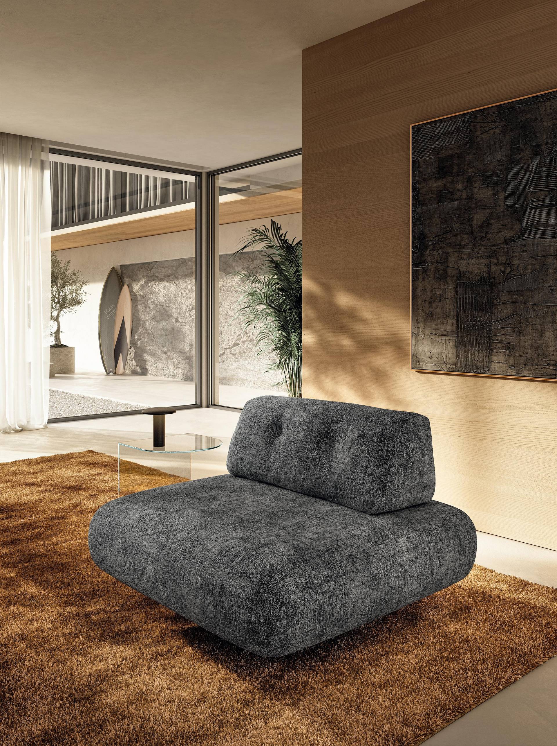 armchair with convertible backrest | Sand Armchair | LAGO