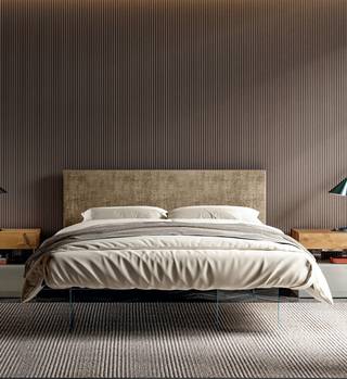 lit moderne avec tête de lit en tissu pour la chambre à coucher | Lit Air | LAGO lit moderne avec tête de lit en tissu pour la chambre à coucher | Lit Air | LAGO
