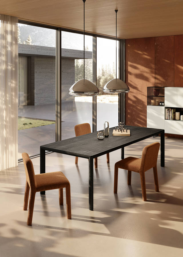 dark wood table | Correr Table | LAGO