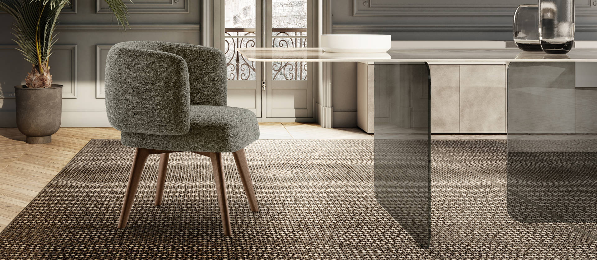 chaise en tissu confortable pour salle à manger | Chaise Zeppelin | LAGO chaise en tissu confortable pour salle à manger | Chaise Zeppelin | LAGO