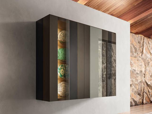 wall-mounted brown glass unit | N.O.W. Sideboard | LAGO