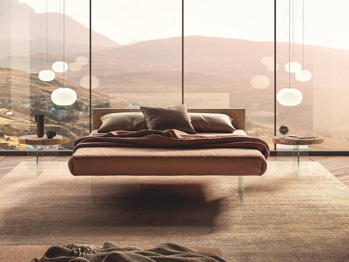 cama moderna cabecera tejido | Cama Air | LAGO cama moderna cabecera tejido | Cama Air | LAGO