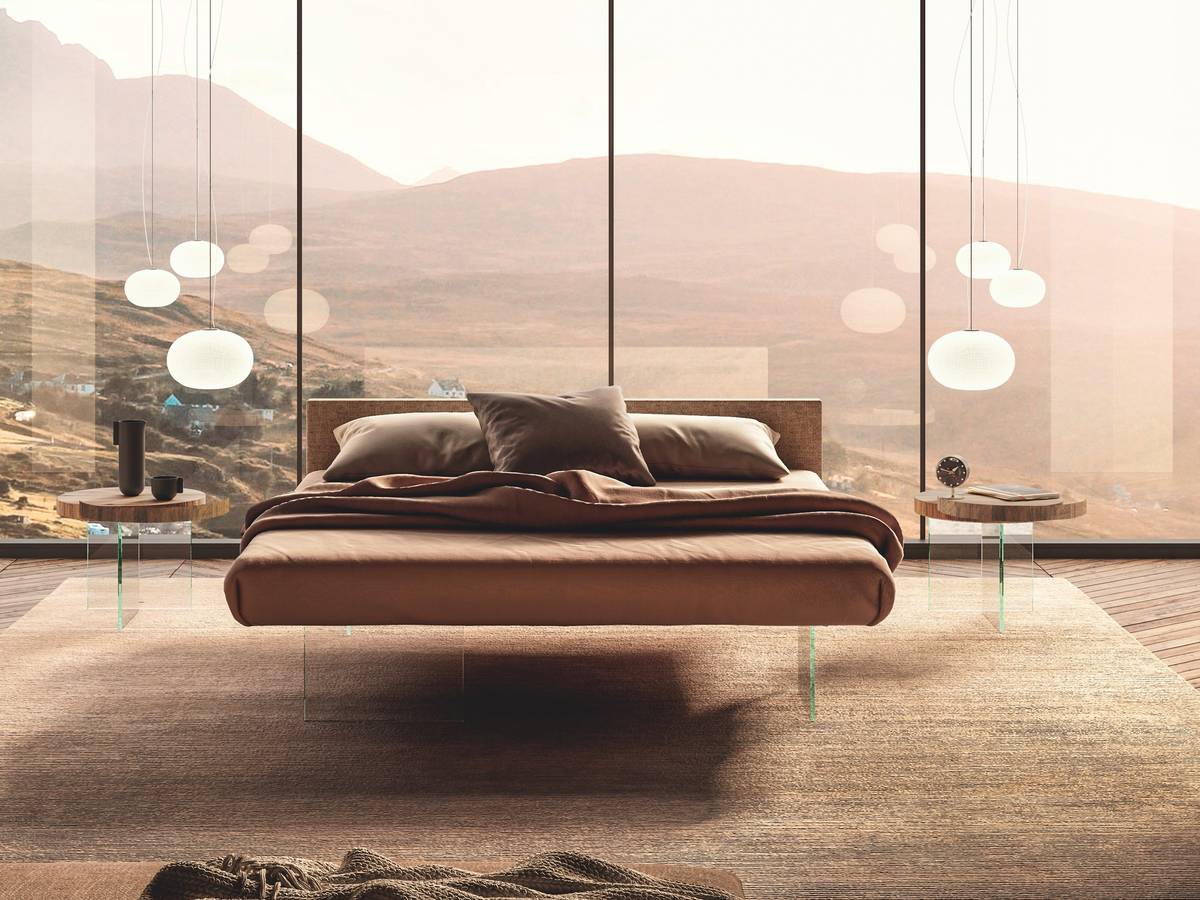 lit moderne tête de lit en tissu | Lit Air | LAGO lit moderne tête de lit en tissu | Lit Air | LAGO