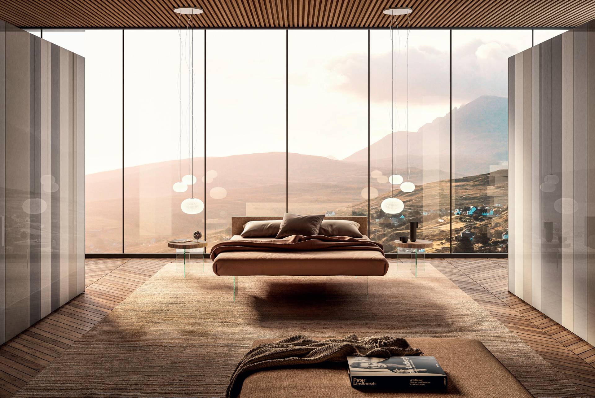lit moderne tête de lit en tissu | Lit Air | LAGO lit moderne tête de lit en tissu | Lit Air | LAGO