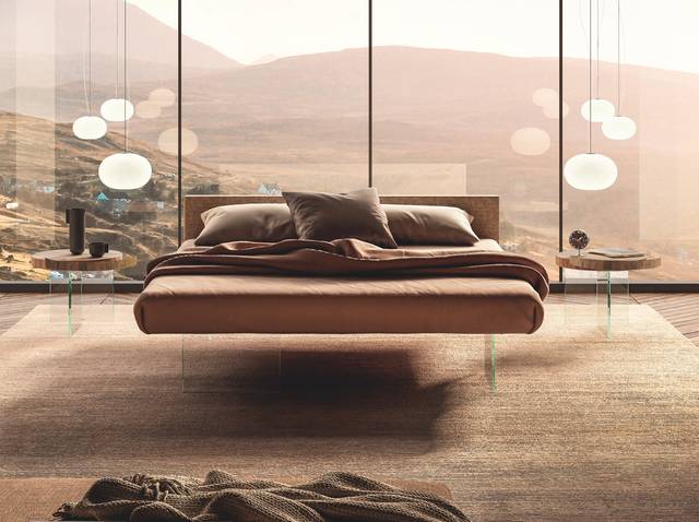 modern bed with fabric headboard | Air Bed | LAGO modern bed with fabric headboard | Air Bed | LAGO