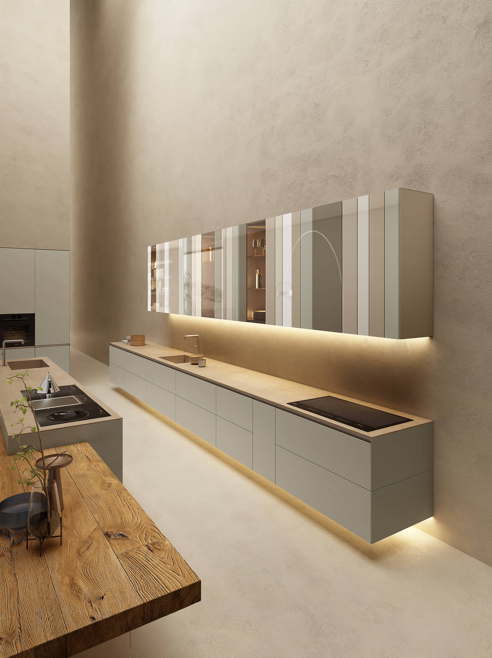 cucina di design con pensile sospeso | Cucina N.O.W. | LAGO cucina di design con pensile sospeso | Cucina N.O.W. | LAGO