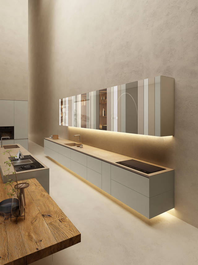 cucina di design con pensile sospeso | Cucina N.O.W. | LAGO