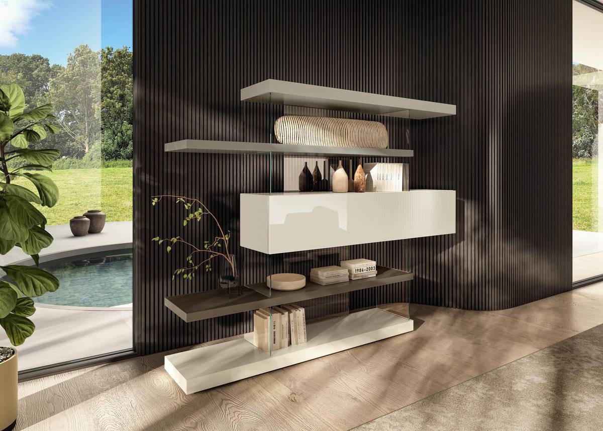soggiorno con libreria di design | Libreria Air | LAGO soggiorno con libreria di design | Libreria Air | LAGO