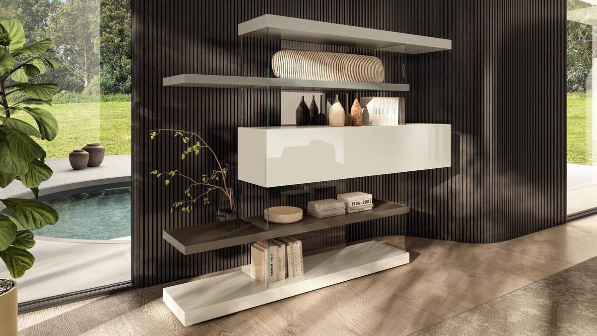 soggiorno con libreria di design | Libreria Air | LAGO soggiorno con libreria di design | Libreria Air | LAGO