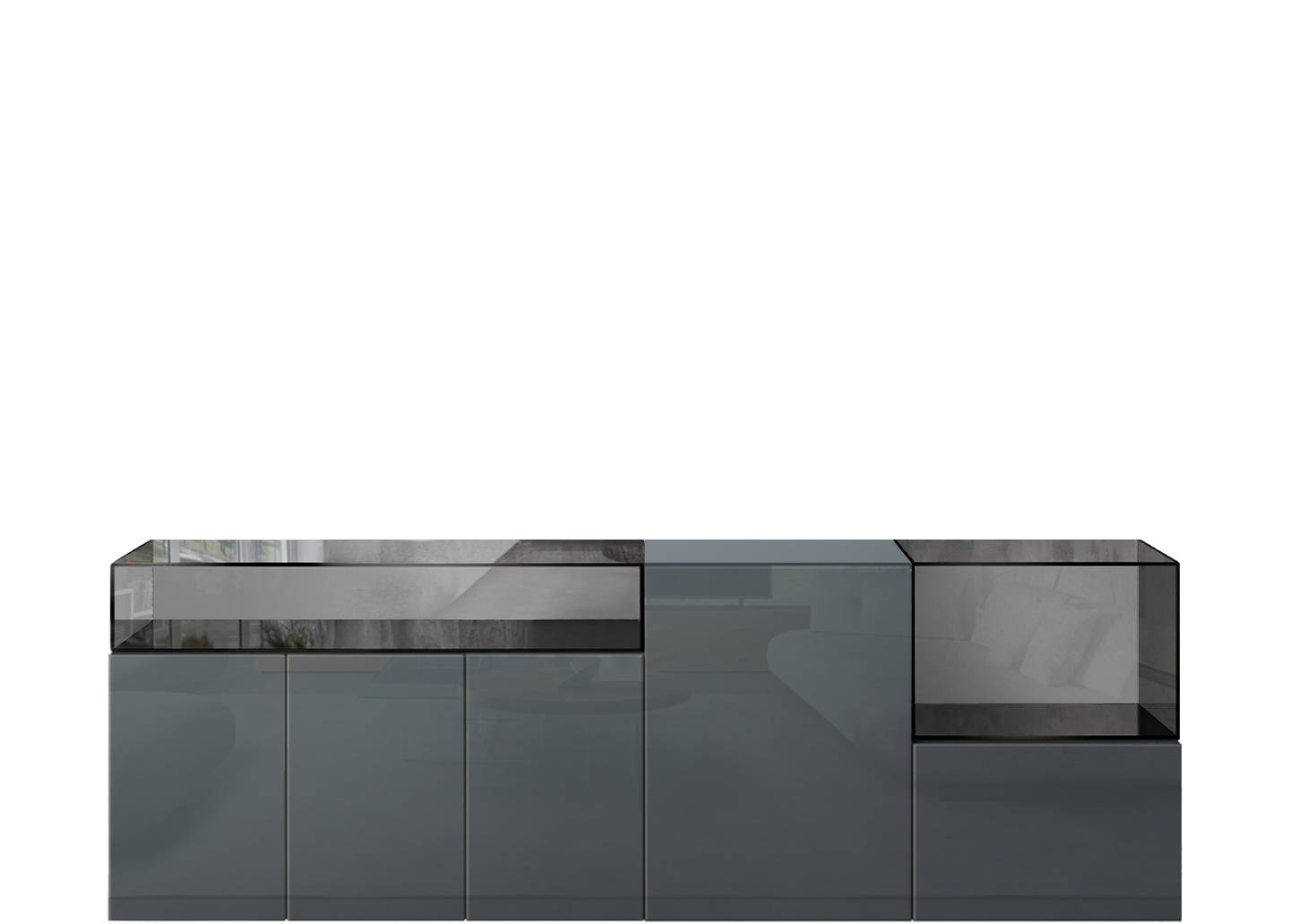 36e8 Glass Sideboard 1338 | LAGO