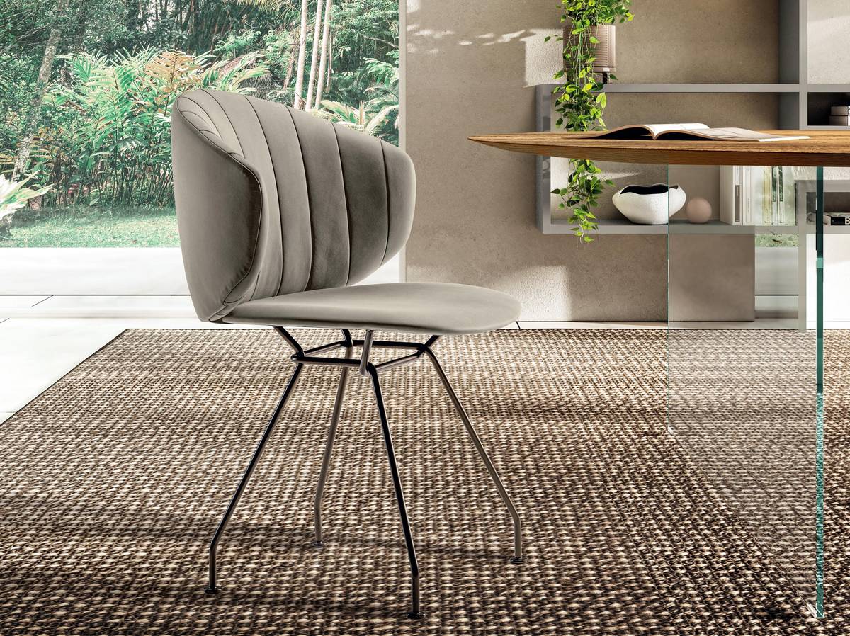 silla de tela de diseño moderno | Silla Ruffle | LAGO