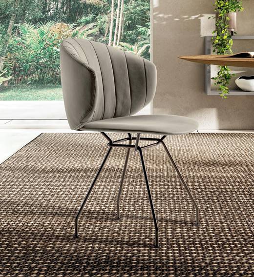 silla de tela de diseño moderno | Silla Ruffle | LAGO