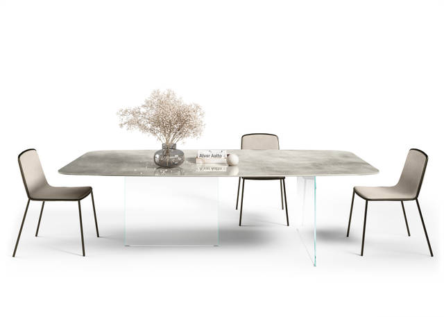 mesa de diseño con tablero gris | Mesa Air Slim | LAGO