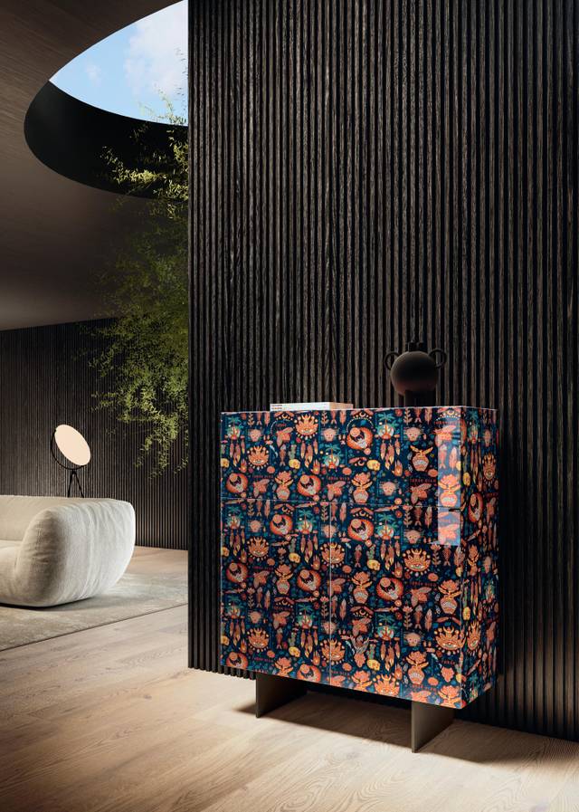 living room sideboard with printed design | Materia Sideboard | LAGO