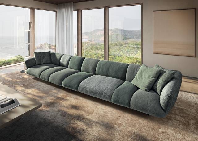 divano imbottito verde | Divano Not Only White | LAGO