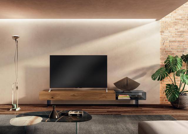 mueble tv moderno en madera y cristal | Mueble Tv 36e8 Glass | LAGO