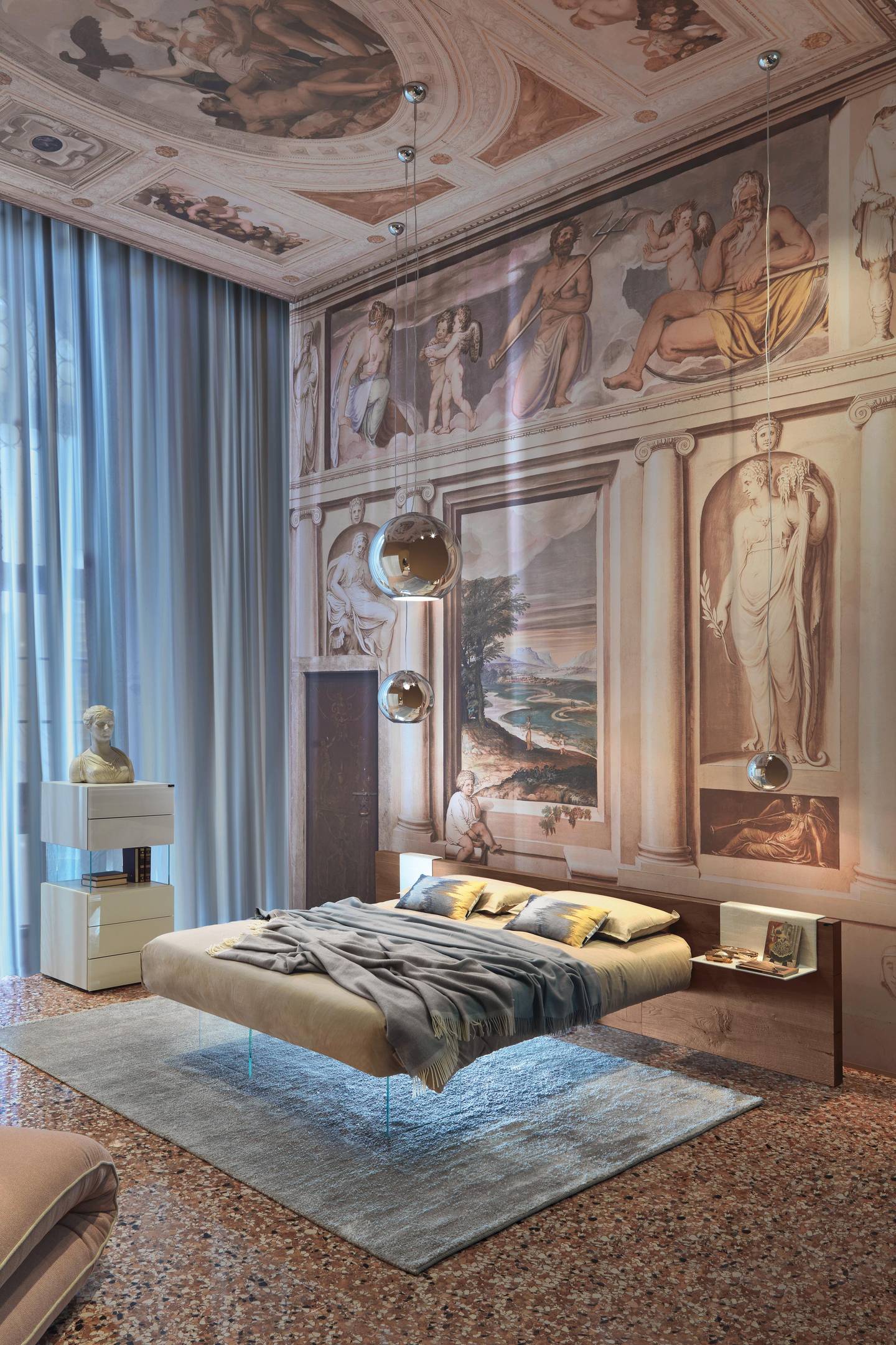 letto moderno testiera in legno freestanding| Letto Air | LAGO