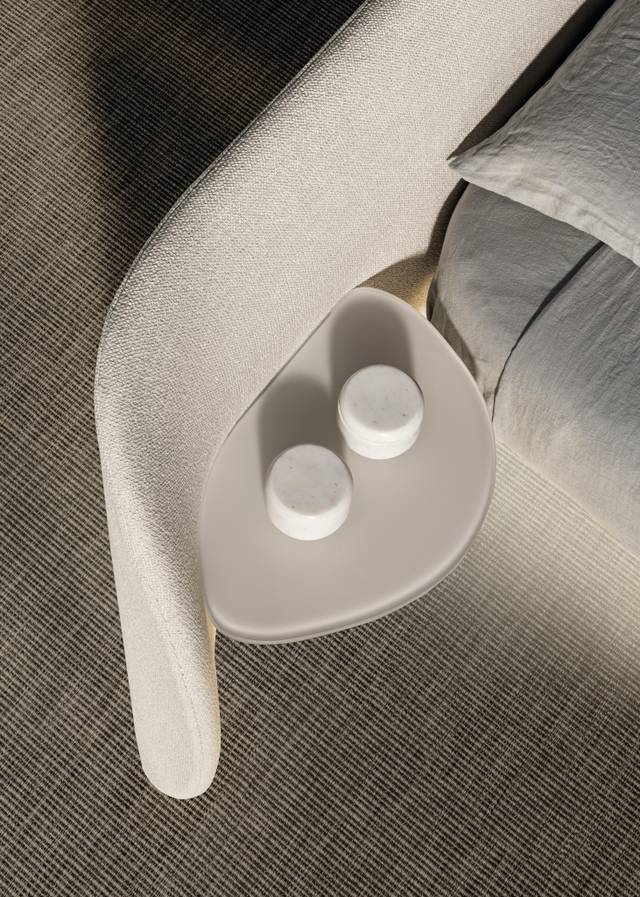 comodino a testiera per letto | Letto Air Roundy | LAGO