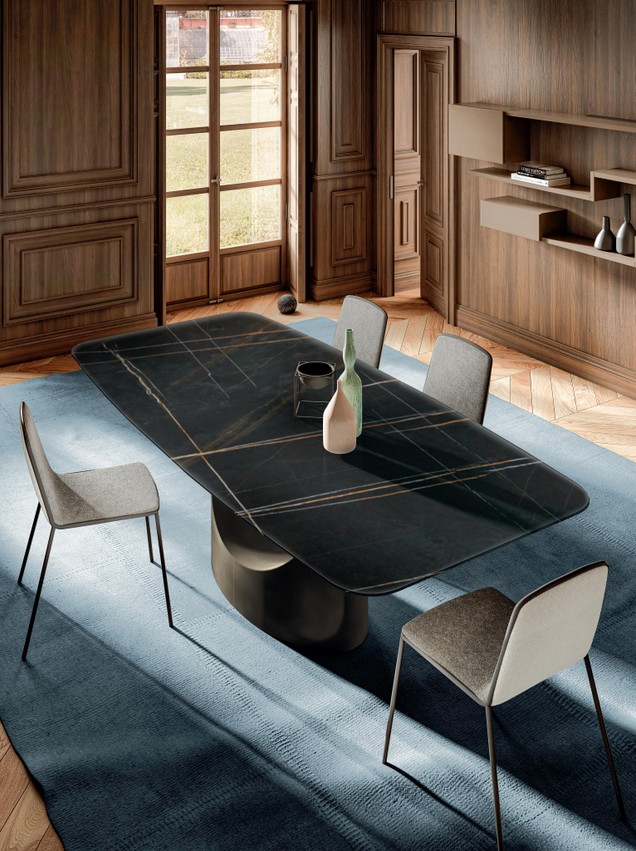 mesa de salón negra | Mesa U | LAGO