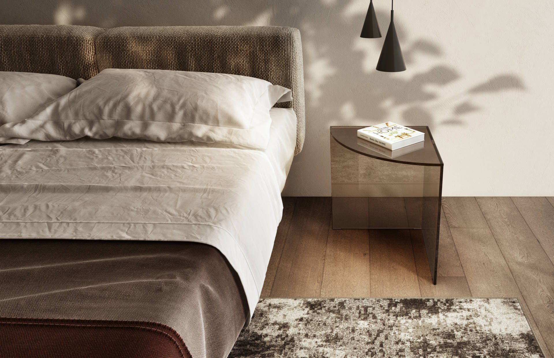 glass bedside table for modern bedroom | Snip Bedside table | LAGO glass bedside table for modern bedroom | Snip Bedside table | LAGO