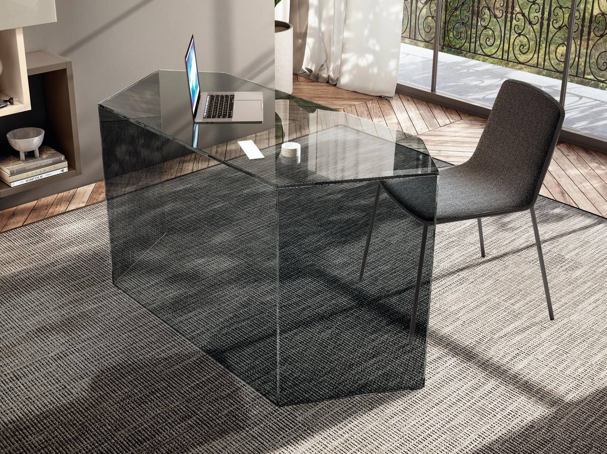 bureau moderne en verre fumé | Bureau Livre | LAGO bureau moderne en verre fumé | Bureau Livre | LAGO