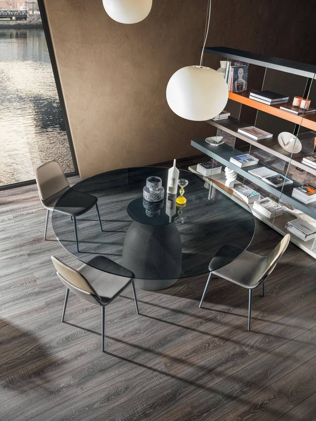sculptural table with round top | Janeiro Table | LAGO