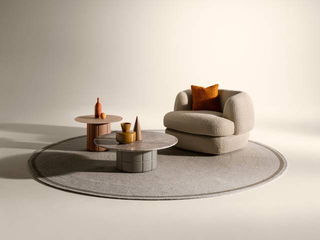 living room armchair with side tables | Biza Armchair | LAGO