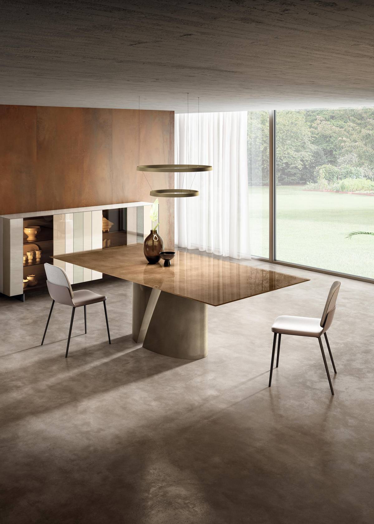 elegant table with rectangular top | Wadi Table | LAGO elegant table with rectangular top | Wadi Table | LAGO