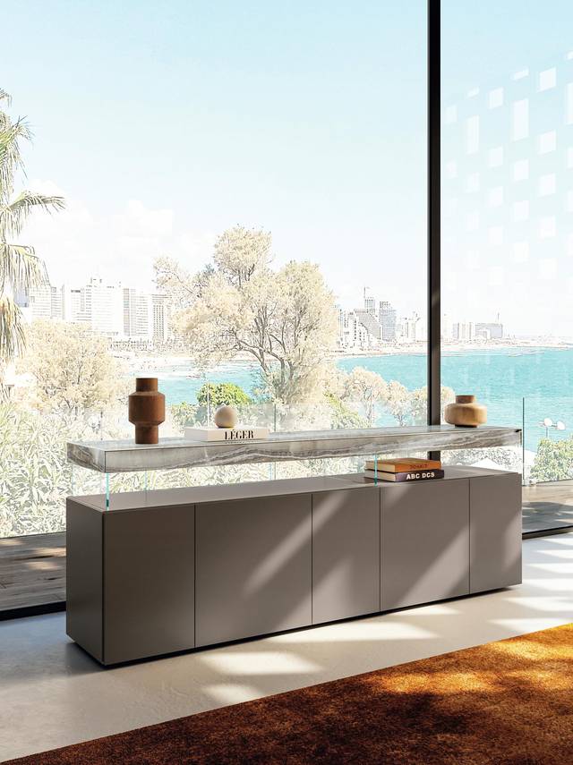 suspended sideboard with marble shelf xglass | Air Sideboard | LAGO suspended sideboard with marble shelf xglass | Air Sideboard | LAGO