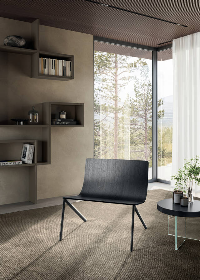 Sillón de madera oscura | Sillón Mezz'aria | LAGO