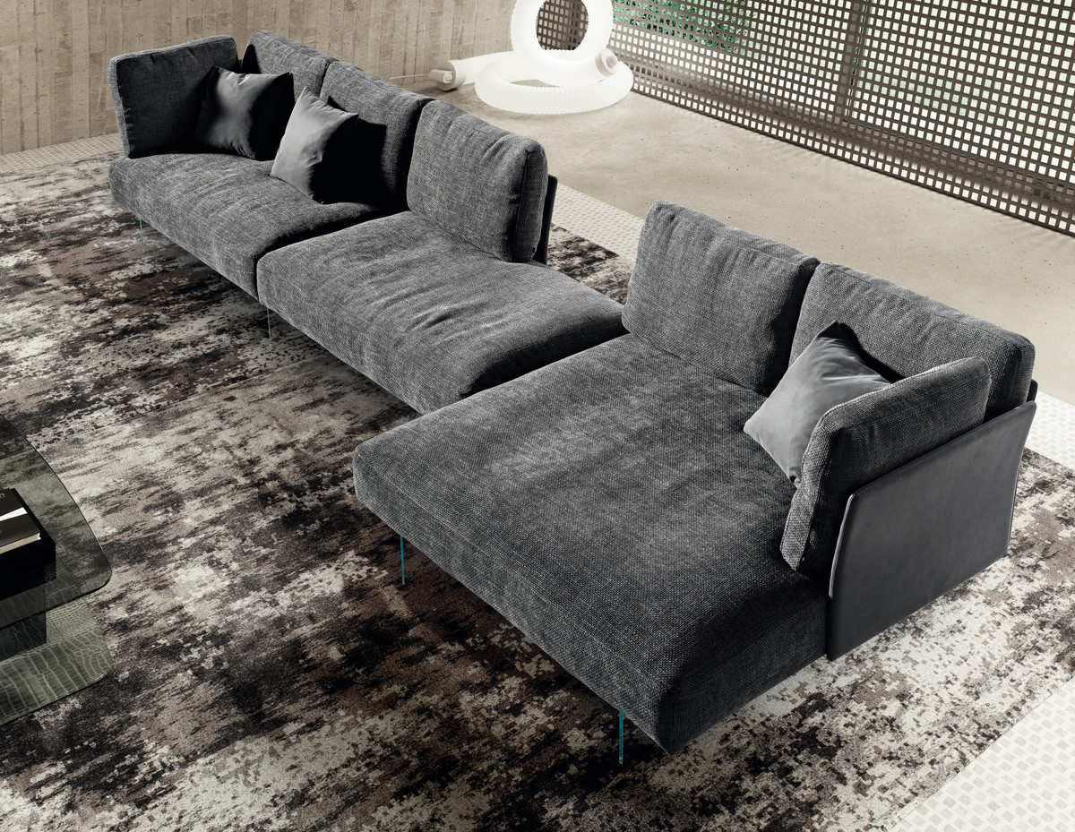 divano moderno componibile grigio | Divano Air Slim | LAGO
