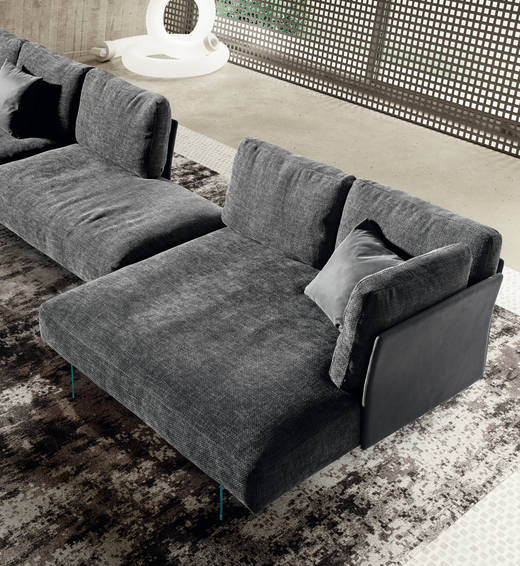 canapé sectionnel moderne gris | Canapé Air Soft Slim | LAGO